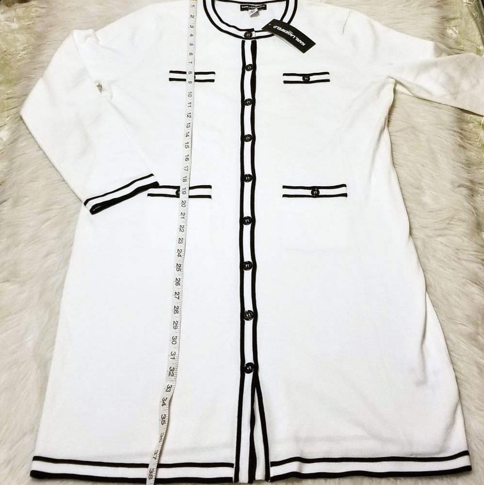 KARL LAGERFELD Cardigan Sweater Dress Duster - Picture 7 of 12